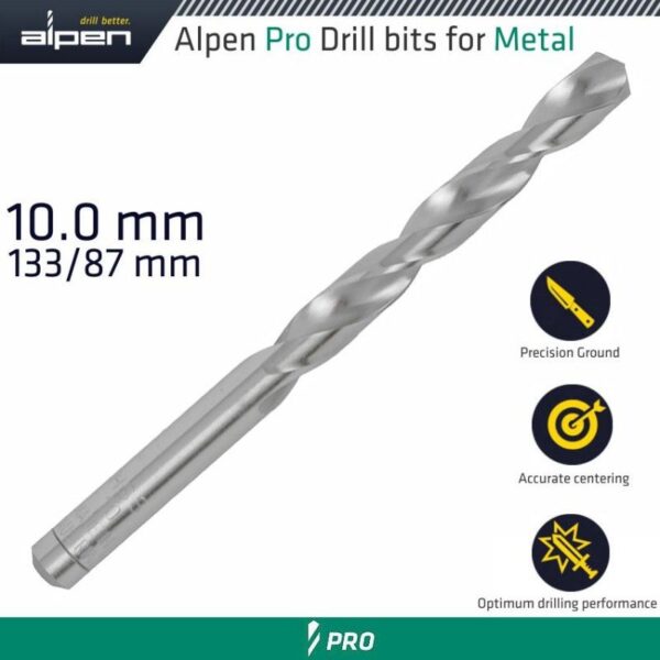 ALPEN PRO HSS 10.00MM DRILL DIN 338 RN