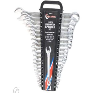 19PCE COMB SPANNER SET C/VANADIUM POLISHED