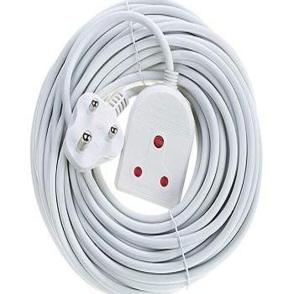 EXTENSION LEAD 10 AMP 20M WHITE E/MATE