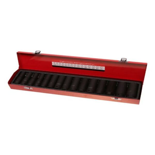 15PCE 1/2 INCH DR LONG IMPACT SOCKET SET 10-24MM - Image 2
