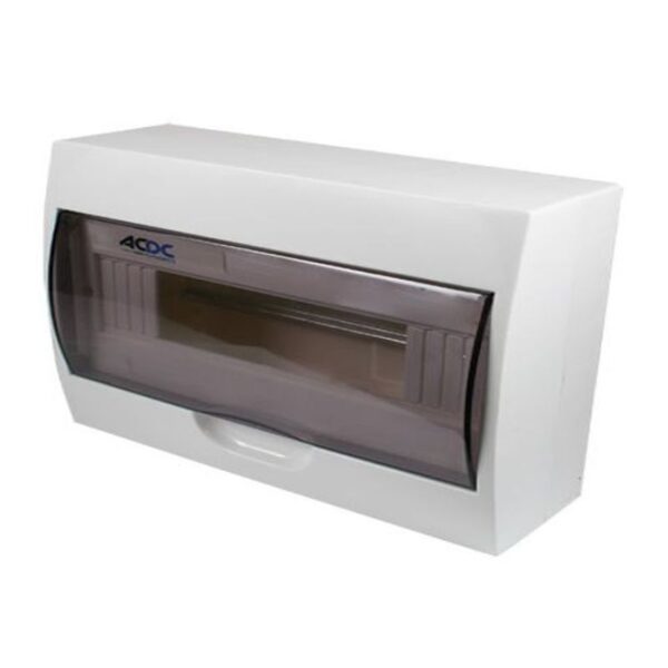 WHITE DIN DB 12 WAY SURFACE WITH DOOR AND TRAY - Image 2