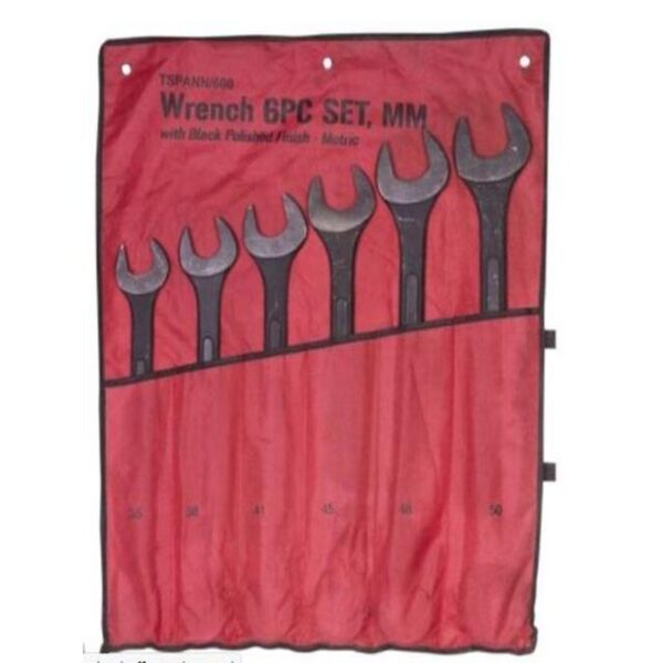 6PCE BLACK OXIDE JUMBO WRENCH SET METRIC