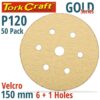 GOLD DISC (50 PIECES) 120 GRIT 150MM