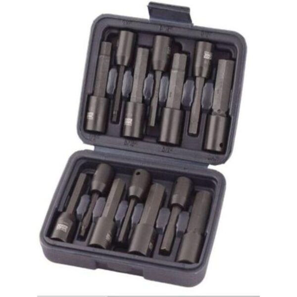 1/2" DR 14 PCE METRIC+SAE HEX BIT SOCKET SET