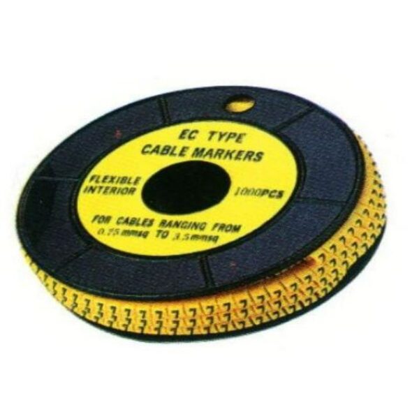 1 YELLOW CABLE MARKER WIRE FOR SIZE 1-2 - Image 2