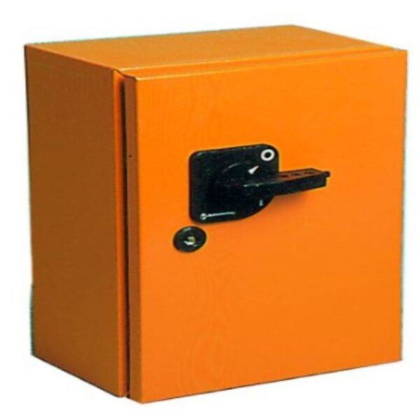 160A 4P CHANGEOVER SWITCH ORANGE STEEL ENCLOSED IP54 - Image 2