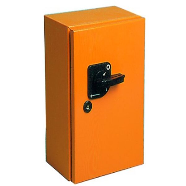 160A 4P CHANGEOVER SWITCH ORANGE STEEL ENCLOSED IP54