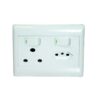 1X16A + 1 EURO SW SOCKET OUTLET 4X4 WITH WHITE COVER PLATE - Image 2