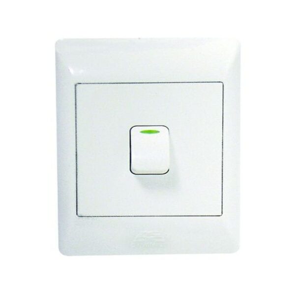 1 LEVER 1 WAY SWITCH 2X4 C/W WHITE COVER PLATE - Image 2