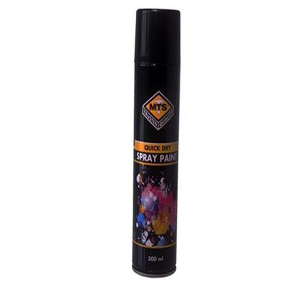 PAINT SPRAY BLACK SATIN 300ML MTS