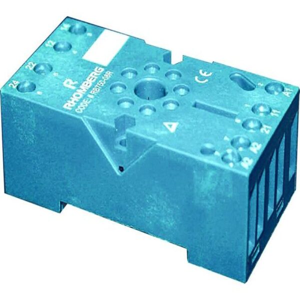 11PIN RELAY BASE RECTANGULAR TYPE BLUE 400V/10 IP20