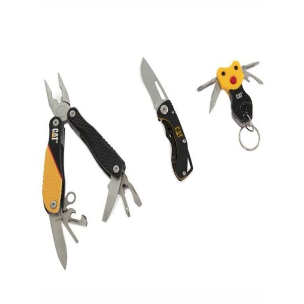 CAT 3PCS MFT SET KNIFE, KEYCHAIN , LED