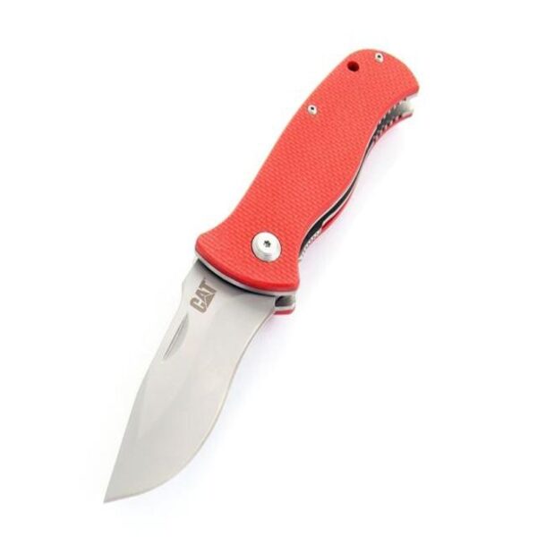 CAT FOLDING KNIFE RED HANDLE 191MM