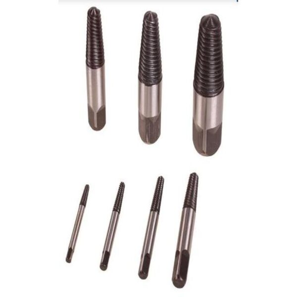 8PCES SCREW EXTRACTOR FINE THREAD ALLOY STEEL