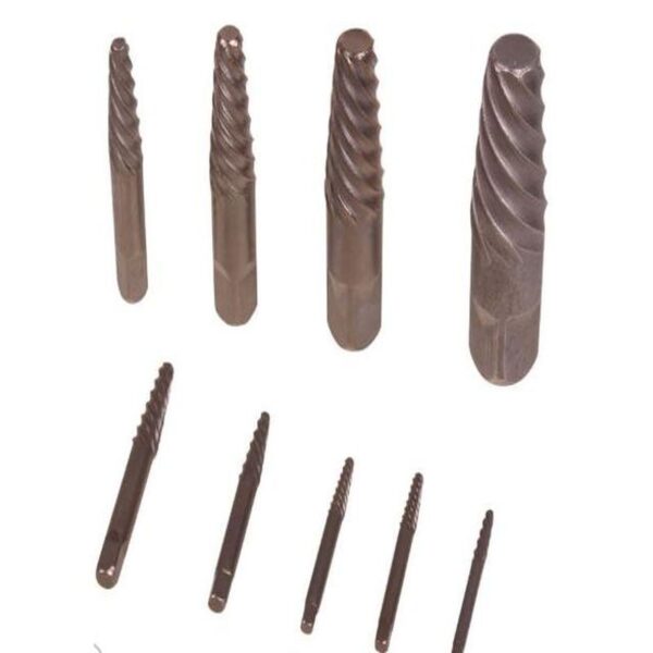 8PCE SCREW EXTRACTOR COARSE THREAD ALLOY STEEL