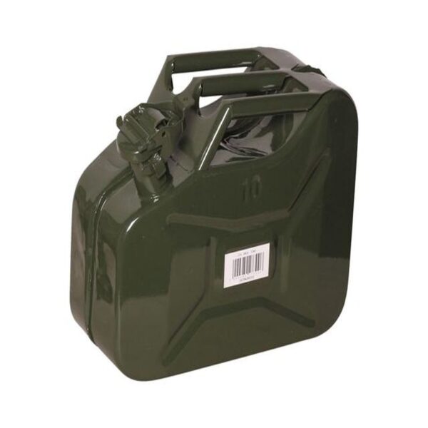 10 LITER JERRY CAN GREEN METAL