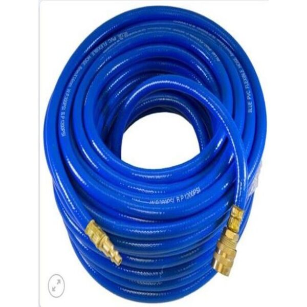 (A) BLUE 20M PVC FLEXIBLE HOSE 8MM WITH COUPLERS