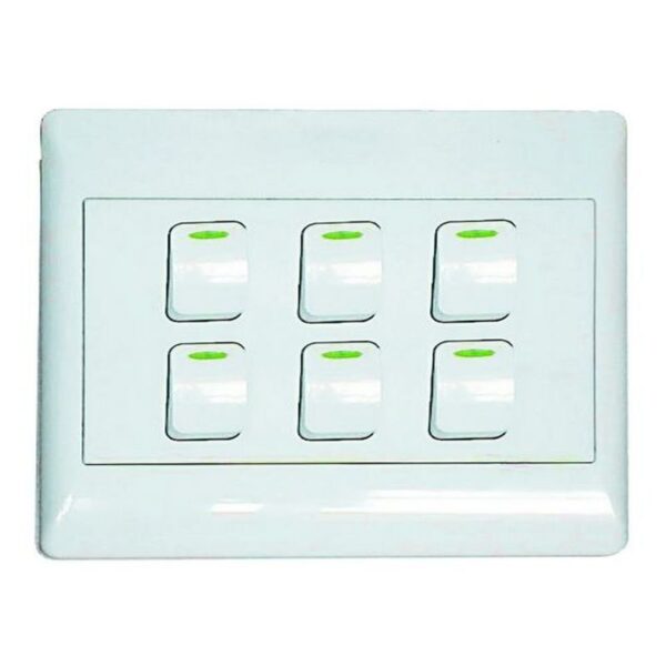 A7006 6 LEVER 1WAY SWITCH 4X4 WHITE - Image 2
