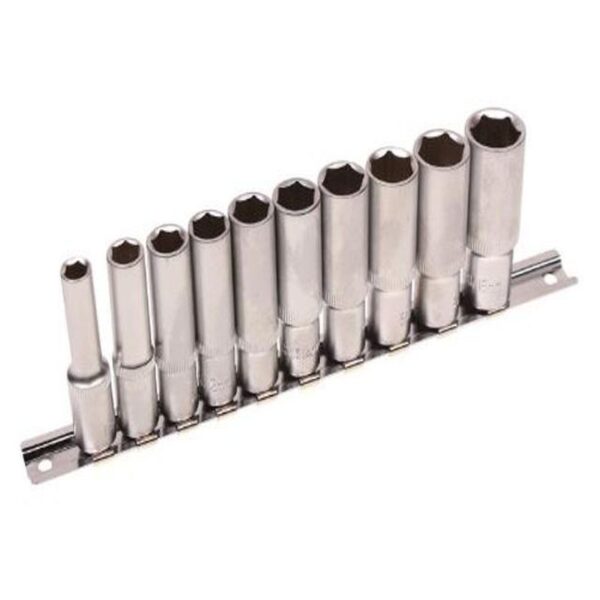 10 PCE DEEP SOCKET SET METRIC /,10,11,12,13,14,15,16,17,18