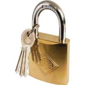 PADLOCK MTS BRASS PLATED 63MM