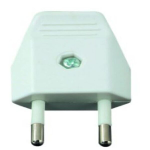WHITE 10A 2PIN MALE EURO PLUG - Image 2