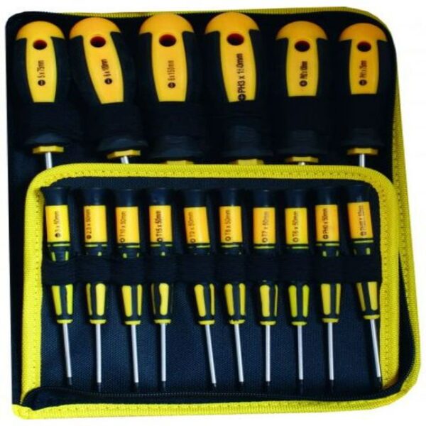 16PCE SCREWDRIVER SET IN CANVAS BAG