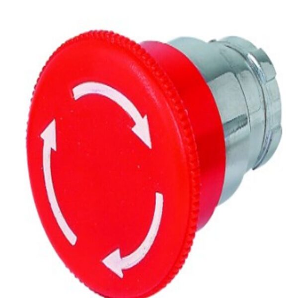 RED EMERG PBTN TWIST REL HEAD 40mm