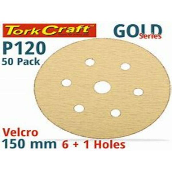 SANDING DISC 150MM 120 GRIT WITH