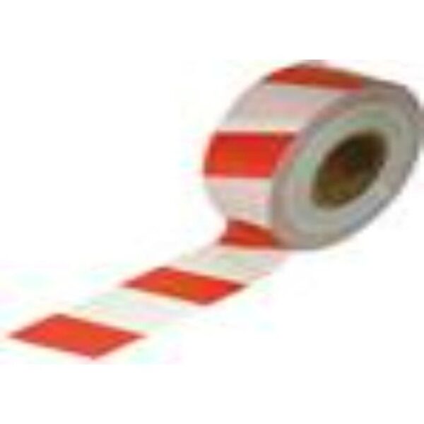 BARRIER TAPE SELLO WHITE/RED 75MM X 100M