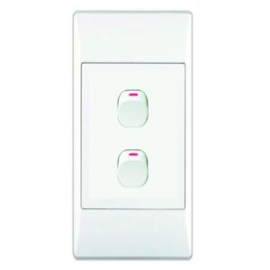 2-LEVER 1-WAY SWITCH 2X4 WITH WHITE COVER PLATE