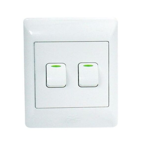 2-LEVER 2-WAY SWITCH 2X4 C/W WHITE COVER PLATE - Image 2