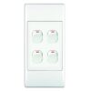 4-LEVER 1-WAY SWITCH 2X4 C/W WHITE COVER PLATE