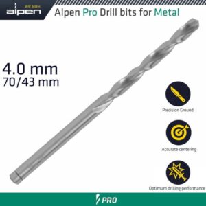 ALPEN PRO HSS 4.0MM DRILL DIN 338 RN
