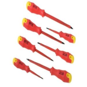 7 PCE ELECTRICIAN S/DRIVER SET RED/YELLOW