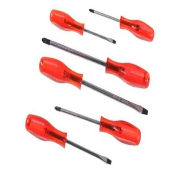 6 PCE BLACK TIPPED SCREWDRIVER SET