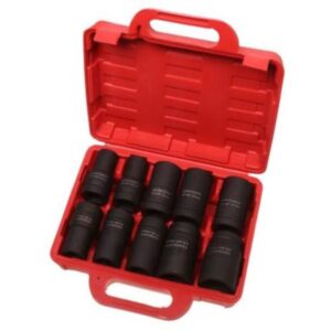 10 PCE IMPACT SOCKET SET - 1 INCH DRIVE.