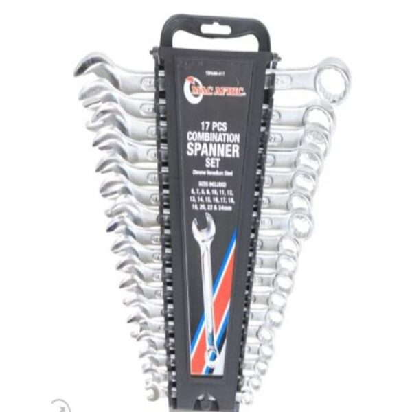 17 PCE COMBO SPANNER SET C/VANAD (6-24MM)