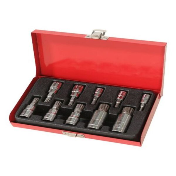 10 PCE XZN TAMP. TRIPLE SQR SPLINE BIT SOCKET 12 POINT - Image 2
