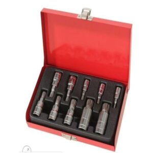 10 PCE XZN TAMP. TRIPLE SQR SPLINE BIT SOCKET 12 POINT