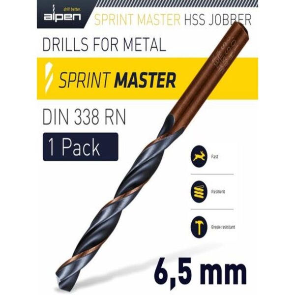 HSS SPRINT MASTER 6.5MM X1 SLEEVED