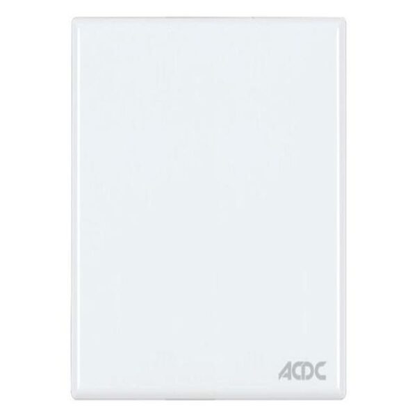 BLANK WHITE STEEL COVER PLATE 4X4