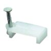 CABLE CLIP.FLATE WHITE C/W NAIL 10.57X8.2MM/100 - Image 2