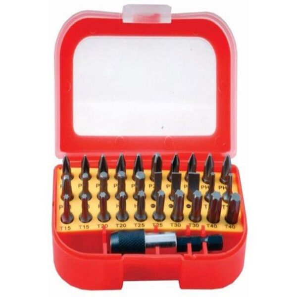 SCREWDRIVER BIT SET 31PCS IN CONTAINER