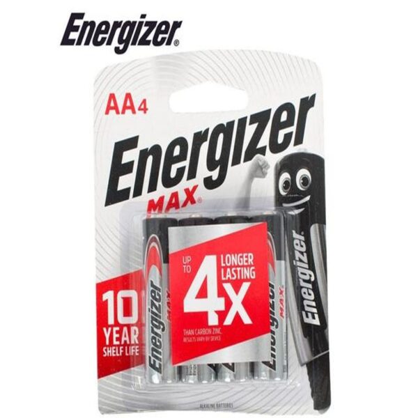 ENERGIZER MAX AA BATT-4PACK (MOQ12)