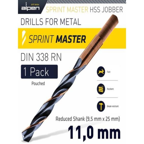 HSS SPRINT MASTER 10.0MM RED SHANK