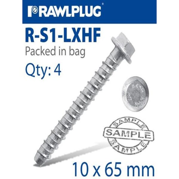 CONCRETE SCREW ANCOR 12.5X65MM R-LX