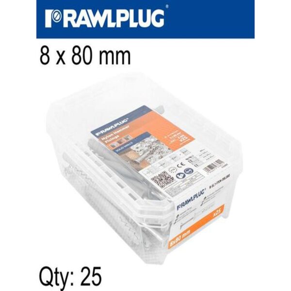 HAMMER IN FIXING 8 X 80MM CSK 25 PS