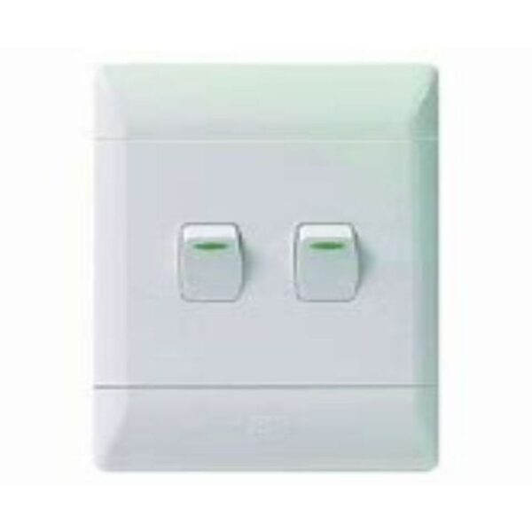 LIGHT SWITCH 2L1W 2X4 WHITE CBI