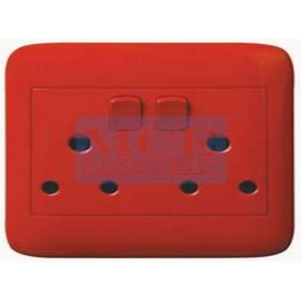 DOUBLE SOCKET DEDICATED PLUG RED 4X4 CBI