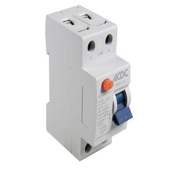 63AMP 30MA 2P DIN RCD NO OVERLOAD